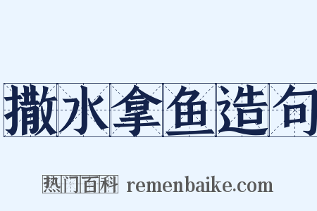 撒水拿鱼造句是什么意思的图片